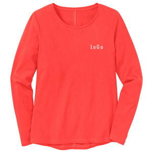 Women's Premium Quality Full Sleeve <b>TShirt</b> OEM Custom Brand Logo Printed Quick Dry Tee Direct From Bangladeshi Supplier - Product Image 3