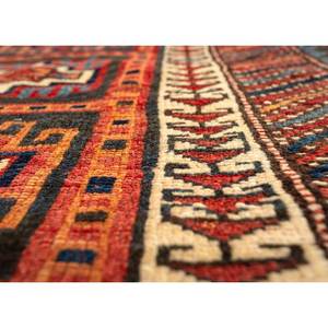 พรมขนสัตว์ทำมือขนาดใหญ่ Nayaab รูปทรงสี่เหลี่ยมผืนผ้า 9x12 ฟุต ลายเรขาคณิตสีแดงส้มคลาสสิก ทอแบบเรียบ สำหรับทางเข้าบ้าน-Paem-994 - Product Image 3