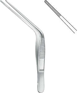 Pinzas de Bayoneta para Vendaje, Pinzas Quirúrgicas de Punta Angulada, Pinzas de Pulgar de Acero Inoxidable, Juego de Instrumentos Manuales para Neurocirugía y Otorrinolaringología - Product Image 5