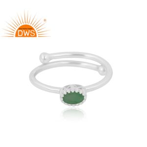 แหวนพลอยมรกตธรรมชาติทำจากเงินสเตอลิง925ขายดีเครื่องประดับตามสั่งสำหรับเป็นของขวัญสำหรับผู้หญิง - Product Image 3