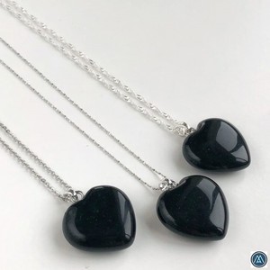 Colgante de plata con dijes de corazón de piedra natural, regalo romántico unisex, joyería - Product Image 2