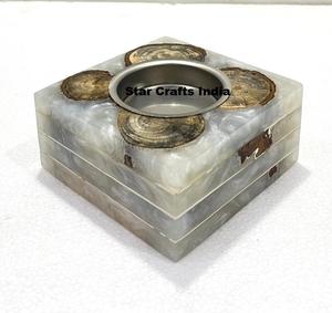 Brûleur à Bakhoor en résine époxy, spécial Ramadan, fait à la main, incrustation de bois, Mubkhara Madkhan, brûleur à encens en bois parfumé, support à charbon de bois Oud - Product Image 3