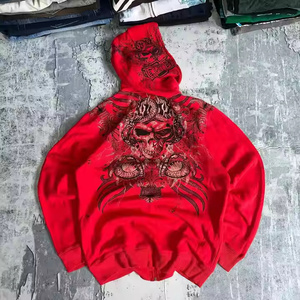 Sweat à capuche rétro rue Hip Hop pour hommes Joker solide nouveau Y2K mode polaire épaissie fermeture éclair hiver Couple sweats à capuche - Product Image 2