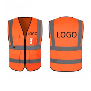 Gilet de sécurité réfléchissant sans manches pour hommes, 5 poches, équipement de protection individuelle, matériel en toile pour aéroports - Product Image 6