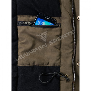Veste de chasse pour homme en toile 100% coton, coupe-vent, respirante, avec logo personnalisé, doublure en polyester, marque personnalisée - Product Image 4