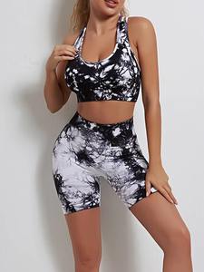 Conjuntos de entrenamiento de alta calidad para mujer-Top de yoga sin costuras Pantalones largos de cintura alta Cintura media Estampado sólido XXS Push-up Características Spandex - Product Image 3