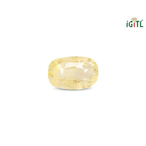 Saphir Jaune Naturel de 2,82 Carats (Pukhraj) - Pierre Précieuse Facettée Taille Émeraude - Product Image 1