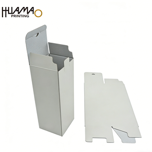 Minimalist Long Cosmetic <b>Box</b> <b>Foldable</b> White Cardboard <b>Box</b> for Lotion Bottle Facial Cleanser Skin Care Set products - Product Image 3