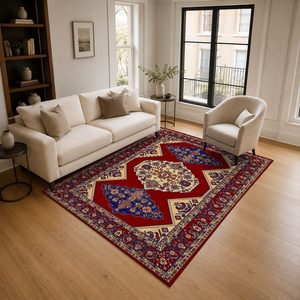 Tapis RUGS DEPOT LXDP-0292, vente en gros, rouge bordeaux, tapis traditionnel oriental imprimé numériquement, lavable en machine, chenille, antidérapant - Product Image 2