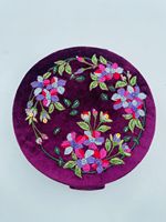 Boîte de rangement de luxe en velours et bois pour bijoux, brodée à la main, personnalisable (couleur, taille, logo), prix de gros