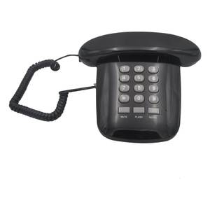 Teléfono Fijo Tradicional con Diseño de Radio Antigua, Color Negro, Marca SOLE - Product Image 1