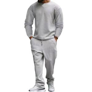 Conjunto de Sudadera con capucha para correr en blanco con logotipo personalizado, nueva moda para parejas, ropa deportiva, chándal, chándal para hombre, conjuntos de chándal de 2 piezas - Product Image 6