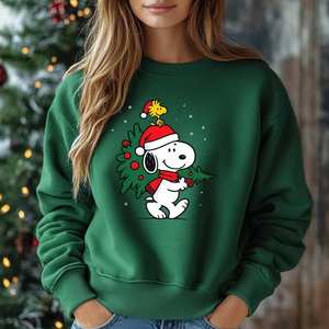 Breathable Autumn Knitted Christmas Sweatshirts Wholesale Custom Logo Crewneck for Men Women and Family - Product Image 4