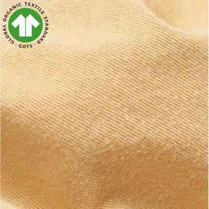 <b>Men</b> Organic Crew Tee Pale <b>Yellow</b>, 4.3 oz Jersey, Flexible and Lightweight with a Ribbed Collar - Product Image 5