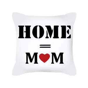 Подушка на день матери в новом стиле, подарок, наволочка с текстовым принтом Love, утепленная короткая плюшевая льняная наволочка с фото и логотипом на заказ