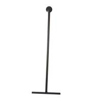 Meilleur grattoir télescopique noir tout usage pour salle de bain, porte et fenêtre, en caoutchouc extensible, raclette de douche en verre