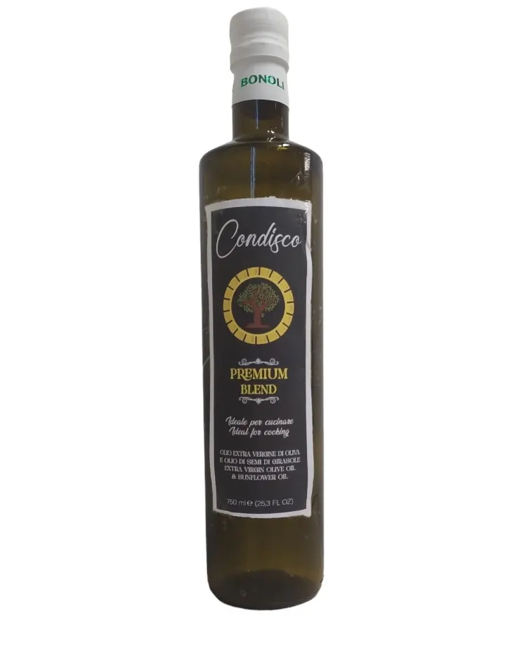 Condisco Premium Blend Natives Olivenöl Extra und Sonnenblumen öl 750ml Frisch und zum Kochen in Glasflaschen wirtschaft lich verpackt
