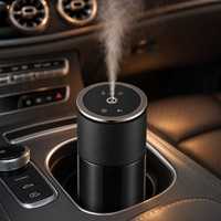 Diffuseur d'arômes pour voiture 180 ml, porte-gobelet 66 mm, alliage d'aviation PCTG 560g, projection de ciel étoilé automatique