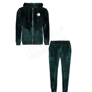 Ensemble de survêtements de luxe en velours pour hommes, 2 pièces, style streetwear, sweat à capuche et pantalon de jogging, service OEM en gros - Product Image 6