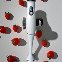 Blender électrique à main blanc 220-240V 200W pour une utilisation en cuisine pour la préparation de milkshakes/purées/sauces Comprend un accessoire crochet à pâte