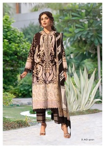 คอลเลกชันเสื้อผ้าอินเดียและปากีสถานพิมพ์ลายผ้าฝ้ายหนักดีไซน์ประณีต - Product Image 2