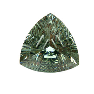 Alta calidad fina calidad 100% amatista verde natural corte cóncavo FORMA DE trillón piedra preciosa genuina suelta para la fabricación de joyas uso OEM - Product Image 1