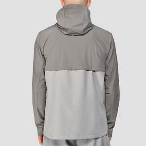 Streetwear design logo personnalisé pour hommes coupe-vent en nylon softshell imperméable tissé pour sports de plein air veste de course pour hommes - Product Image 3