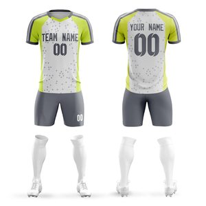 Camiseta de Fútbol Personalizada con Transferencia Térmica para Hombre, 100% Poliéster, Tejido de Malla Transpirable, Manga Corta, Uniforme de Fútbol - Product Image 1