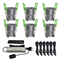 Pergola Décoration Encastré Mini Projecteur LED Dimmable Imperméable 12V 3W pour Revêtement de Patio