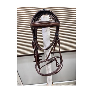 Bridon de cheval en cuir réglable de qualité supérieure avec taille et marque personnalisées à vendre auprès d'un fabricant et fournisseur indien - Product Image 2