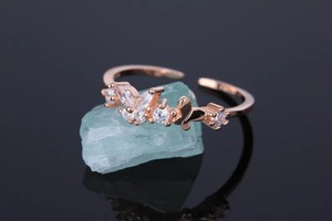 แหวนเพชร CZ ทรงผีเสื้อสีโรสโกลด์2025แหวน925แบบเรียบง่ายแหวนเงินสเตอลิงสำหรับผู้หญิงเครื่องประดับแฟชั่นของขวัญขายส่งจากผู้จำหน่าย - Product Image 4