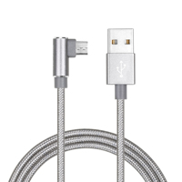 Cable de Carga Rápida de 60W con Trenzado de Nailon, Cable USB en Ángulo Recto de 90 Grados para Juegos, Cable de Datos para iPhone 14 13 12 11 Pro Max X