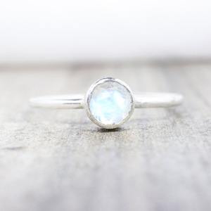 แหวนเงินทำด้วยมือสไตล์ Boho เครื่องประดับ925สเตอร์ลิงเงินมูนสโตนอัญมณียอดนิยมเครื่องประดับสำหรับผู้หญิงของขวัญสำหรับผู้หญิงสำหรับเธอ - Product Image 3