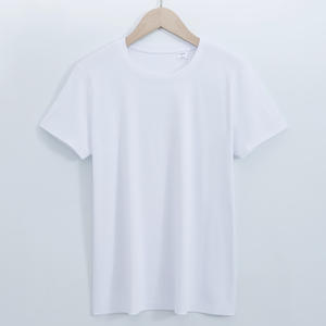 Venta al por mayor de alta calidad 100% algodón cuello redondo Camiseta Logo bordado de punto para las mujeres respetuoso con el medio ambiente transpirable Casual DE LA XS-3XL - Product Image 2