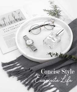 Elegante bandeja de baño redonda de resina Organizador esencial para una lujosa experiencia de spa en juegos de baño en casa - Product Image 5