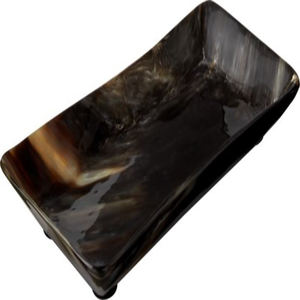 Bandeja de té con incrustaciones de cuerno de búhos, tamaño personalizado, Regalo Seguro para comida, cuerno natural, gran oferta - Product Image 6