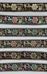 Wholesale Embroidered Cotton Lace Fabric with <b>Beads</b> & Sequins <b>Trim</b> for Baby Dresses & Home Textiles - Product Image 4