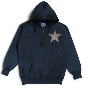 100% algodón personalizado media cremallera Chenille bordado sudaderas con capucha para hombres venta al por mayor sudaderas con capucha para hombre cremallera completa, calle - Product Image 1