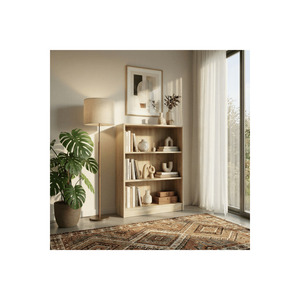 MUSVENUS EMA NOVA <b>Office</b> Organizer Standing Type with Three <b>Shelves</b> Multi-Purpose File Book Rack Easy-to-Install Kiler Divider - Product Image 3