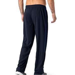 Pantalon de jogging décontracté pour homme, 100 % polyester, toile légère, respirant, ample, taille élastique, jambe large, mi-longueur - Product Image 3
