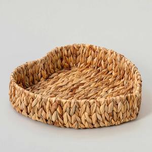 Leaf shaped <b>water</b> hyacinth tray wholesale handbraided <b>container</b> trays large small sizes supply - Product Image 5