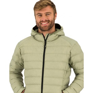 Manteau d'hiver imperméable à capuche épaissi brillant personnalisé veste matelassée en duvet d'oie pour hommes de luxe - Product Image 4