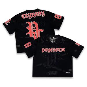 Nouveau design Mens Crop Mesh maillot de football ample Polyester tissu respirant vêtements de sport classique coupe régulière hommes crop t.shirs - Product Image 2