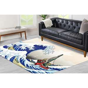 Tapis imprimé à motifs ondulés, Tapis The Legend of Zelda Windwaker, Petit tapis d'entrée, Tapis fin non tissé - Product Image 2