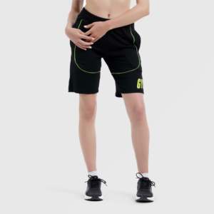 Shorts de sport taille haute pour femme PipePro, noir, taille XS, en tissu Spandex et coton, avec broderie de logo personnalisé, motif tendance - Product Image 1