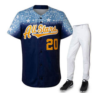 Venta caliente de alta calidad logotipo personalizado impresión peso ligero 2024 equipo deportes desgaste uniforme de béisbol en varios colores - Product Image 1