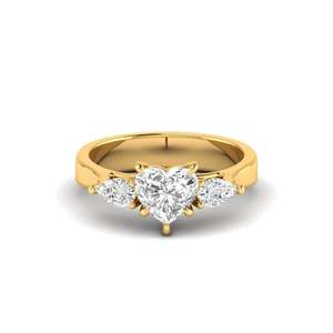 Anillo de compromiso solitario con diamante talla corazón de 0.70 ct, color F, claridad VS, diamante cultivado en laboratorio en oro de 14 quilates para fiesta de compromiso - Product Image 5