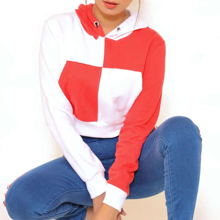 2025 New Wholesale Stock Women's Fitness Tracksuit Set Warm Long Sleeve Casual Crop Top Hoodie Sportswear Women Crop Top hoodies