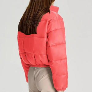 Chaquetas Acolchadas para Mujer, Chaqueta Corta de Poliéster Aislante y Cálida, Diseño Personalizado, Chaqueta Bomber de Invierno con Mangas Largas - Product Image 3