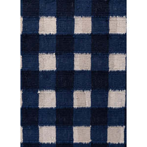 Alhambra - Alfombras de Lana Hechas a Mano en Color Azul, Tejido Plano para el Hogar, para Pasillo, Entrada, Sala de Estar, Dormitorio, ADWL-13292, Nueva Colección - Product Image 3